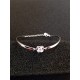 Sterling silver bangle bracelet with Zircon gemstone