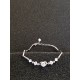 Sterling silver link bracelet with Zircon gemstone.