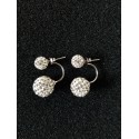 Sterling silver double bauble earrings with Zircon gemstones.